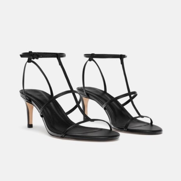 Zara Shoes - Zara Leather Strappy Heeled Sandals